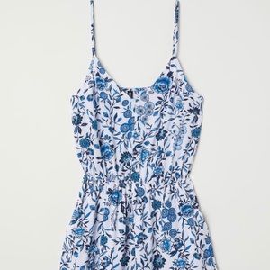 Floral Sleeveless Romper with Pockets